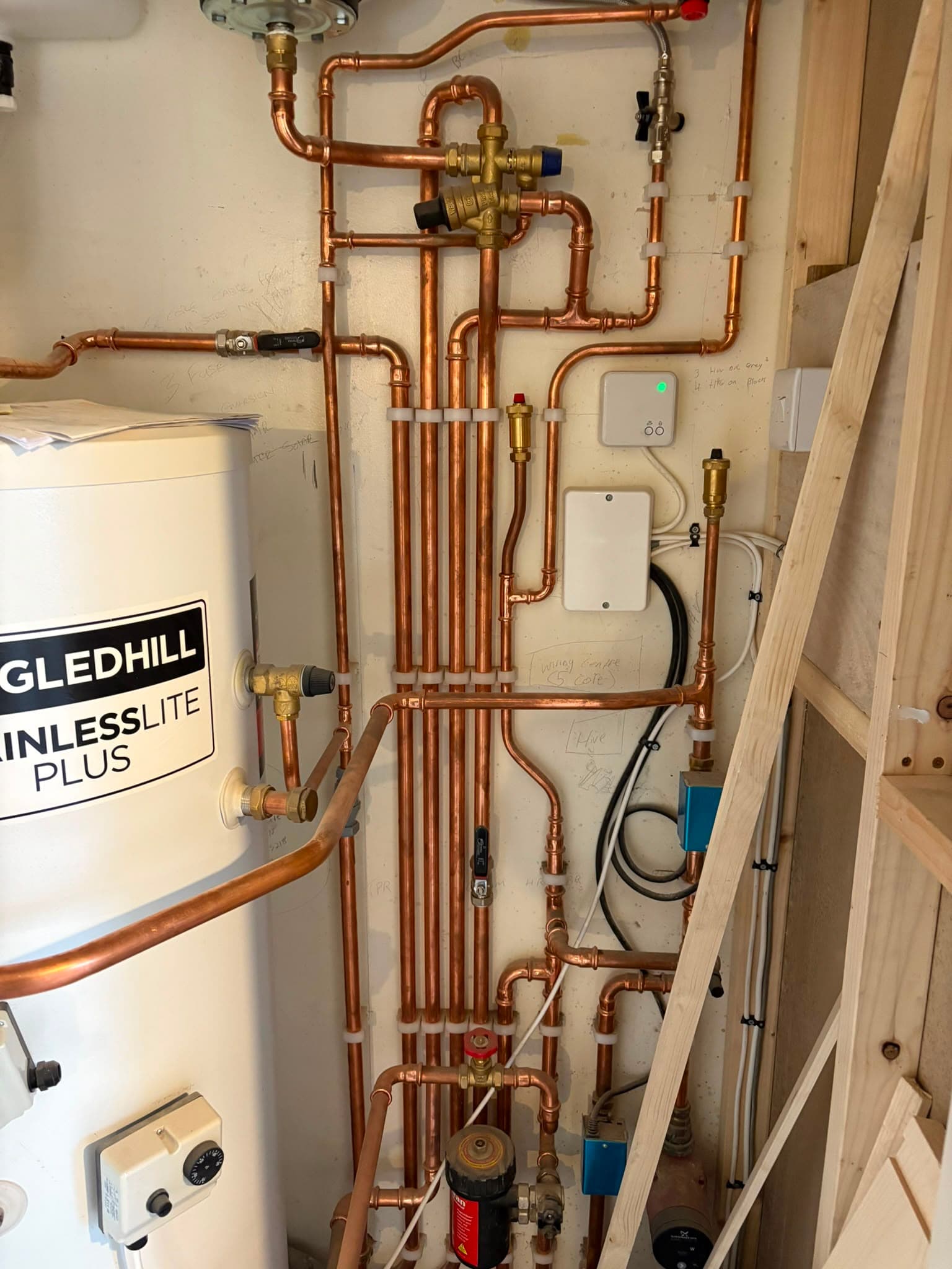 Domestic plumbing pipework fitted by WMC Property Maintenance